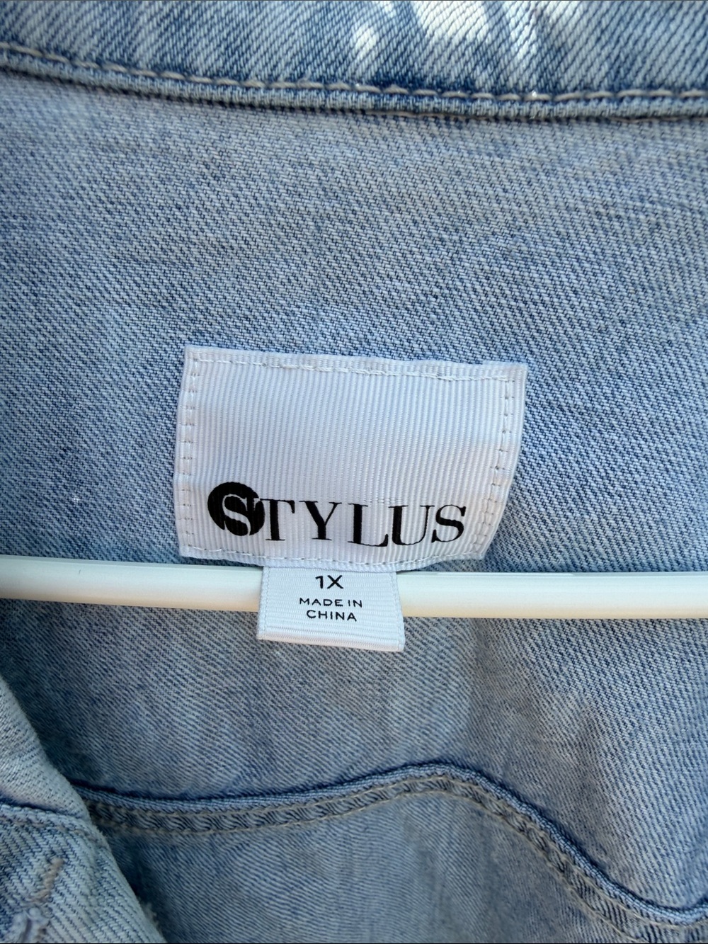 STYLUS Distressed Light Blue Denim Trucker Jacket - Picture 2 of 8